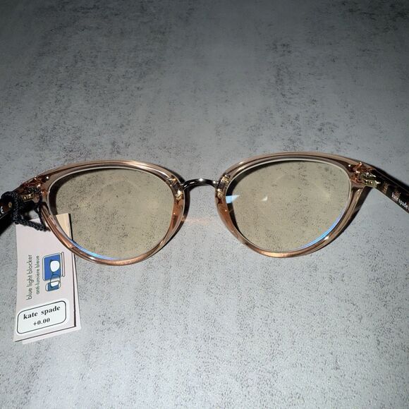 Kate Spade Emilia Cat Eye Reading Glasses Crystal Beige/Demo Lens - Picture 6 of 15